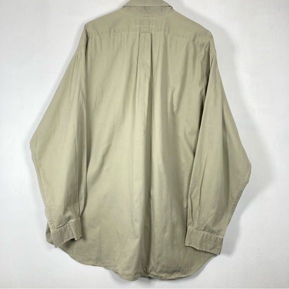 Polo Ralph Lauren Men’s Classic Oxford Beige Button-Down Long Sleeve Shirt XL - Picture 2 of 16